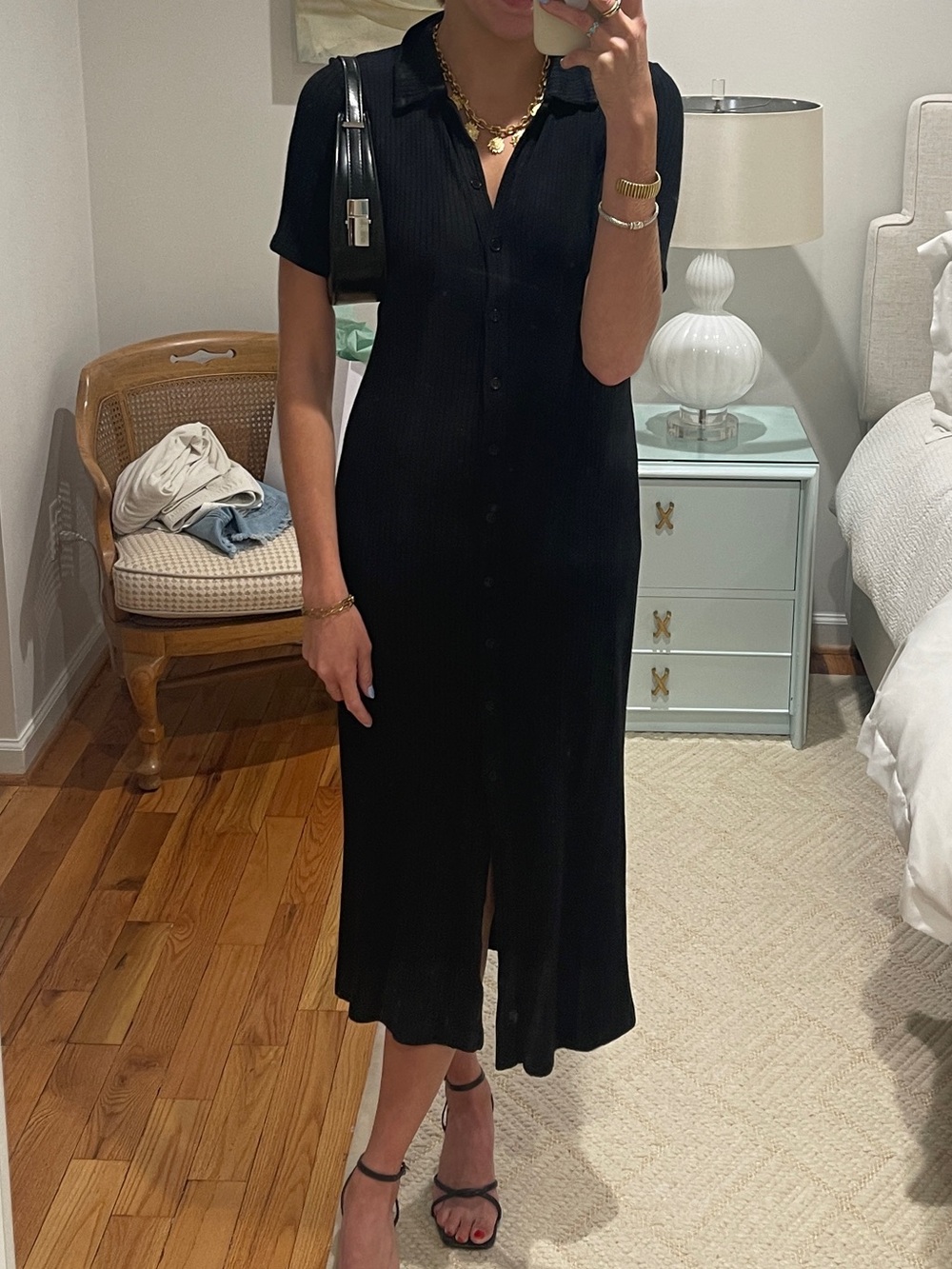 Reformation Ribbed Knit Midi Dress - Picture 3 of 3